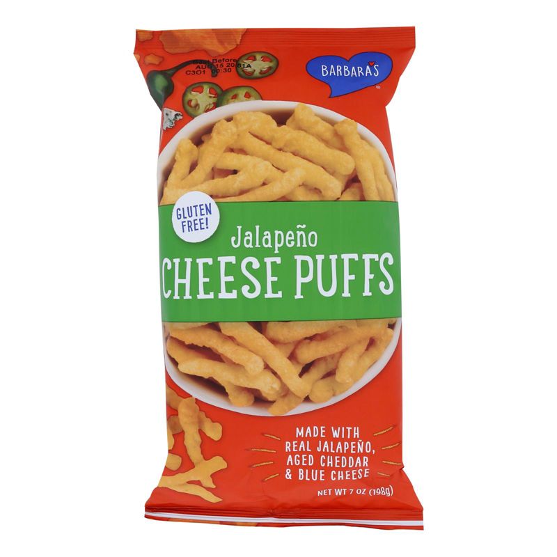 Barbara's Baked Jalapeno Cheese Puffs Gluten Free - Case of 12/7 oz, 2 of 7