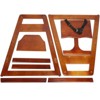 Lirago Double Layer Solid Wood Portable Booster High Chair for Toddler Feeding Eat and Grow with Adjustable Safety Straps Walnut - 4 of 4