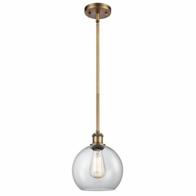 Athens - 1 Light Stem Hung Mini Pendant In Industrial Style-10 Inches Tall and 8 Inches Wide