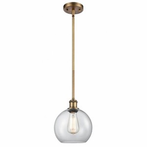 Athens - 1 Light Stem Hung Mini Pendant In Industrial Style-10 Inches Tall and 8 Inches Wide - 1 of 1