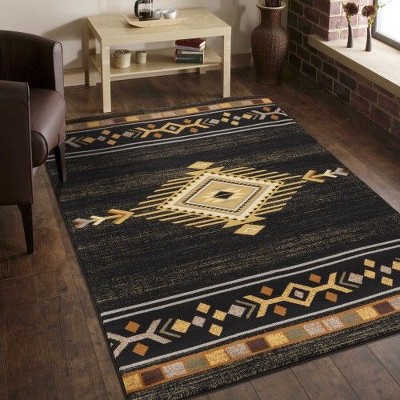 Kumasinova Southwest Design Area Rug – Timeless & Modern Motifs for Living Room, Kid & Pet-Friendly, Made in Turkey, Stain-Resistant Door Mat