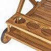 NicBex Mobile Kitchen Island Cart Morden Kitchen Carts on Wheels with Storage with 2-Tier Shelves for Dining Rooms, Natural - 4 of 4