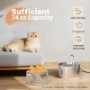 Stainless Steel Pet Water Fountain with 6 Filters Included, Automatic Water Dispenser Bowl with 3 Sponges - 3 of 4