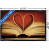 Trends International Tom Quartermaine - Book Pages in Heart Shape Framed Wall Poster Prints - 3 of 4