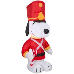 Gemmy Christmas Inflatable Snoopy as Toy Solider, 3.5 ft Tall, Multi - 1 of 4