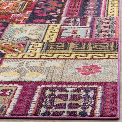 Multicolor Patchwork Synthetic Rectangular Area Rug, 5'-1" x 7'-7"