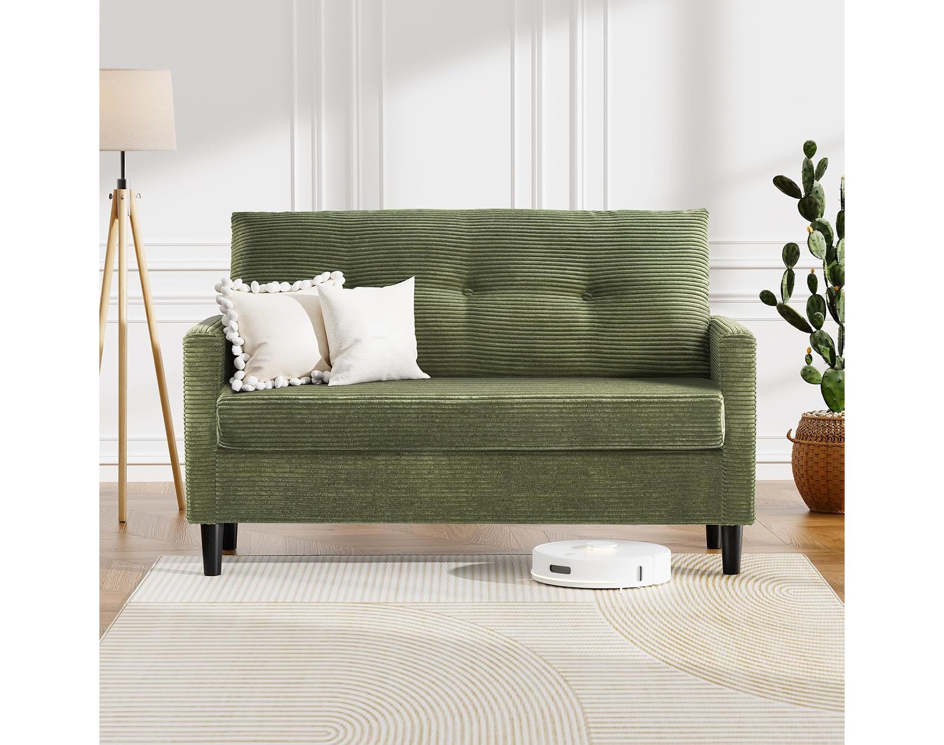 Dyonery 50" Loveseat Sofa,Tool-Free Setup Small Couches,Green