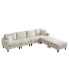 122.5" Corduroy Oversized U-Shaped Modular Sectional Sofa with 2 Ottomans & 2 Pillows - 4 of 4