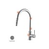 Elegant Lighting Luca Single Handle Pull Down Sprayer Kitchen Faucet with touch sensor in Brushed Nickel - 3 of 4