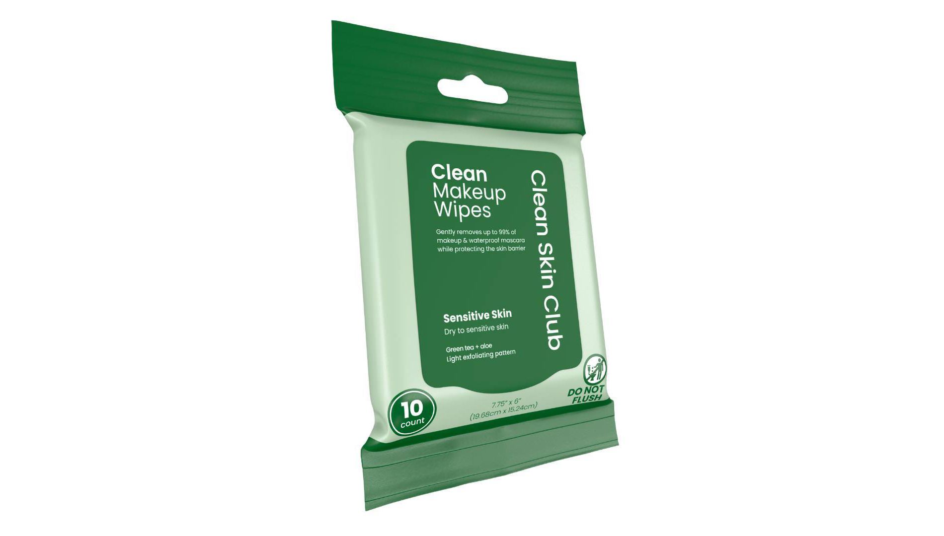 Clean Skin Club Makeup Facial Cleansing Wipes Sensitive Skin - 10ct