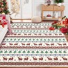 Christmas Area Rug 2x3 Washable Snowflake Carpet Non Slip Holiday Decorative - 2 of 4