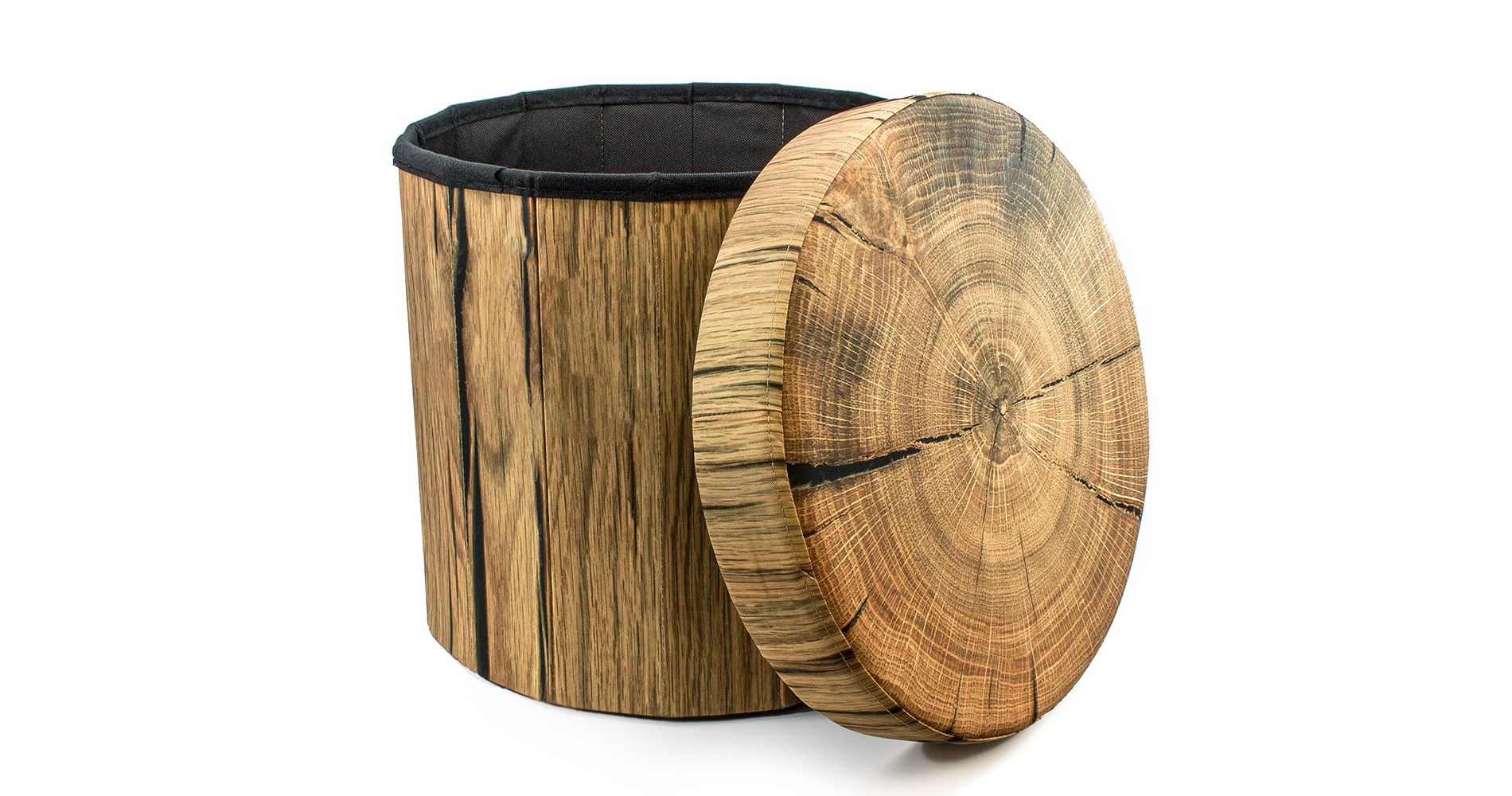 Sorbus Storage Ottoman Foldable Collapsible with Lid Cover Perfect Footstool Pouffe Toy Box Storage Chest Hassock and more Tree Stump