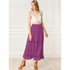 Allegra K Women's Lace Insert Vintage Swing A-Line with Elastic Waist Maxi Skirt - 2 of 4