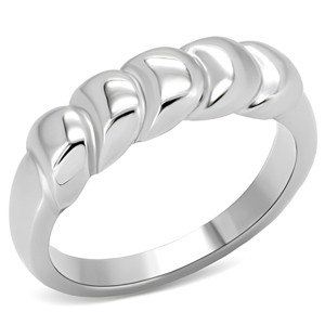 Slickblue Women's Minimalist Polished Stainless Steel Band Ring, Smooth Finish, 3.30g, size 5-10 - 1 of 4