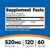 Nutricost Activated Charcoal (520mg) 120 Capsules - Premium Powder, GMO-Free & Gluten Free - 2 of 4