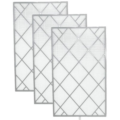 Nispira HE6FKPET True HEPA Filter Replacement with Activated Carbon For Shark Air Purifier 6 Fan HE600 HE601 HE602, 3 Packs