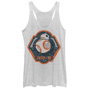 Women's Star Wars The Force Awakens BB-8 Badge Racerback Tank Top - 1 of 3