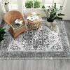 Acekool Washable Boho Area Rug, Non Slip Low Pile Vintage Carpet, Soft Distressed, Gray, 8x10ft - 4 of 4