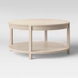 Porto Round Wood Coffee Table Bleached Wood - Project 62™