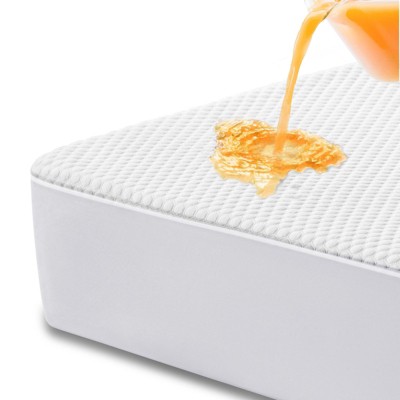 Queen Size Deep Pocket Comfort Mattress with Quilted Protective Film, Noise-Free, Soft, Breathable White Cover