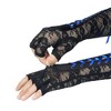 INSPIRE CHIC Women's Lace Up Half Finger Gloves - 4 of 4