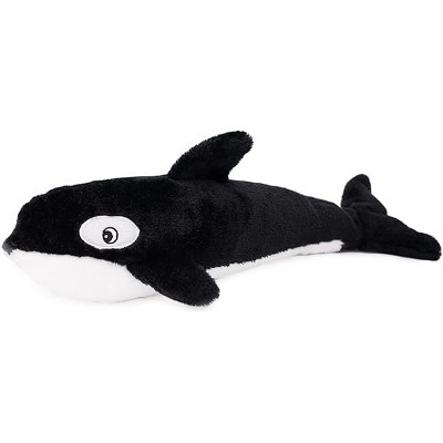 ZippyPaws Jigglerz- Dog Squeaky Toys, Funny Animal Plush, Cute Stuffed Puppy Toy, Pet Product, Interactive Squeaker- Killer Whale