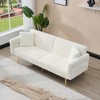 Airsurfer 79" Corduroy Foldable Sofa Bed, Double Sleeper Couch with Folding Armrests, Space-Saving Design for Living Room and Small Spaces - 3 of 4