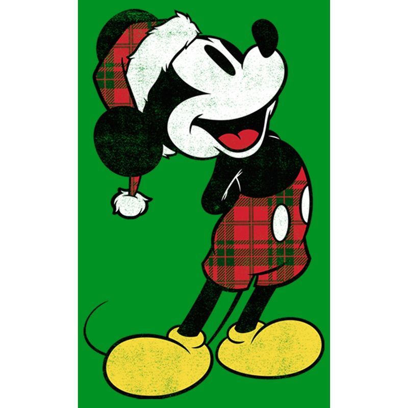 Boy's Disney Mickey Going Plaid For Christmas T-Shirt, 2 of 5