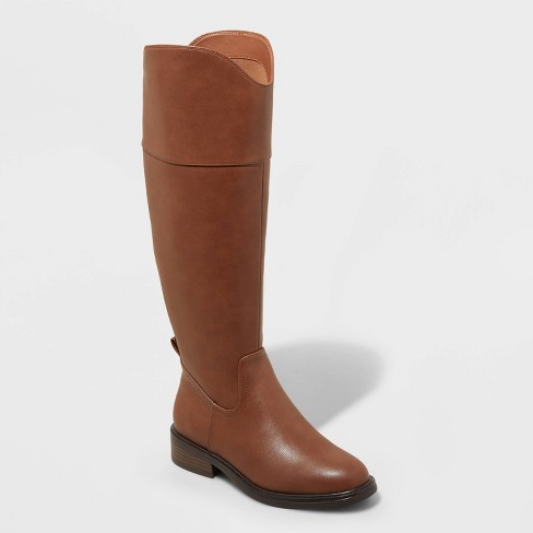 Women s Sienna Tall Riding Boots A New Day Brown 6 Target