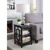 HomeStock Town Square End Table with Two Tier Storage Shelves and Open Concept Frame, Stylish Transitional Accent Table for Living Room - 3 of 4