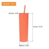 Unique Bargains Skinny Tumbler with Lids and Straws 16 OZ - 2 of 4