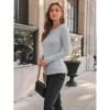 Women's Long Sleeve Knit Shirts Tops Soft Crewneck Blouse Stretch Fitted Fall Business Casual Y2K Outfits - 3 of 4
