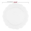 Smarty Had A Party 10.25" Pearl White Round Lotus Plastic Dinner Plates - 120 pcs - 3 of 4