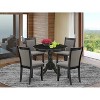 HomeStock 5-Piece Natural Oak Finish Solid Wood Top Dining table with 4 Chairs - 2 of 4