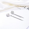 Chain Dangle Earrings for Women Two In One Design Sterling Silver Ginger Lyne Collection - 2 of 4