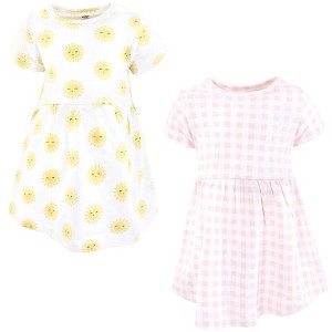 Luvable Friends Hudson Baby Short-Sleeve Dresses 2pk - 1 of 2