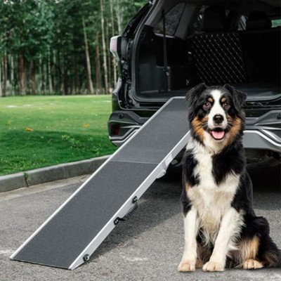 Panther Armor Portable Folding Dog Ramp for Porch and Car Steps for Small and Large Dogs up to 240lbs, Outdoor Pet Ramps for Stairs