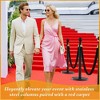 Black Stanchions with Retractable Belts, Crowd Control Barriers with Hollow Base, Red Carpet Ropes and Posts for Event & Party Supplies - 4 of 4
