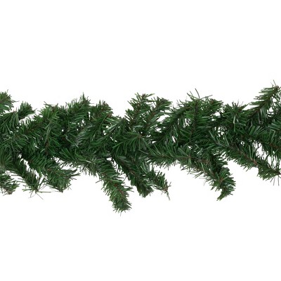 Green 9' Artificial Pine Christmas Garland with Bendable Wire