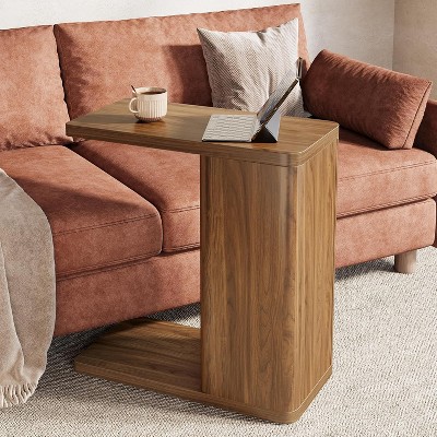 Tribesigns C-Shaped End Table, 2-Tier Modern Couch Side Table for Living Room, Bedroom, Small Space