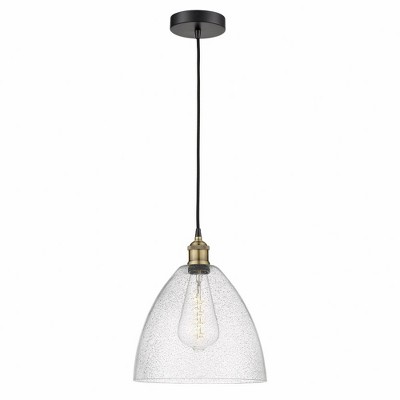 Edison Dome - 1 Light Cord Hung Mini Pendant In Industrial Style-13.75 Inches Tall and 12 Inches Wide