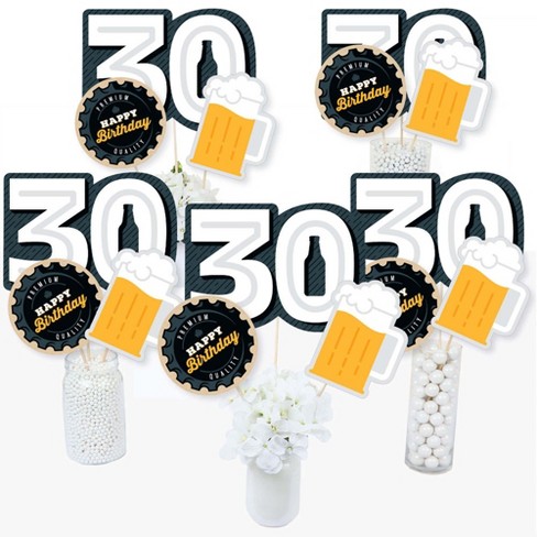 Big Dot Of Happiness Cheers And Beers To 30 Years 30th Birthday Party Centerpiece Sticks Table Toppers Set Of 15 Target
