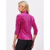 INSPIRE CHIC Women's Velvet Lapel Collar Open Front Blazers - 3 of 4