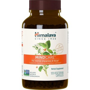 Himalaya StressCare Herbal Supplement, Supports Stress Relief, Ashwagandha, Holy Basil/Tulsi, Gotu Kola, Non-GMO, Vegetarian, 120 Capsules - 1 of 4