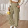 Wikineon Women's High-Waist Wide Leg Pants C Business Casual Trousers with Functional Pockets for Polished Comfort & Versatile Styling,beige, XXL Size - 3 of 4