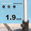 Vynxaria Rectangle Patio Umbrella - Navy Blue, Durable, UV-Resistant with Crank Lift - 3 of 4