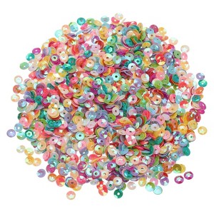 Unique Bargains Loose Shine Smooth DIY Crafts Cup Iridescent Sequins 3000 Pcs Multicolored - 1 of 4