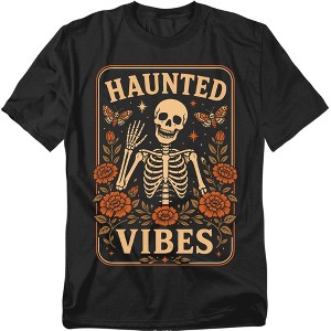 Men's Halloween Haunted Vibes T-Shirt, Black, 5X Large : Target