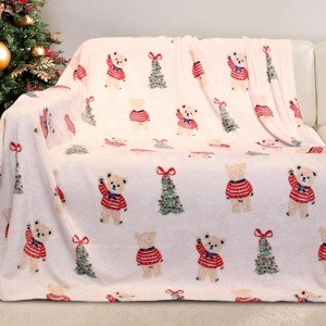 Lomsoe Cozy Printed Blanket Blanket, Flannel Throw Size for Home Decoration, Ultra Soft Throw, Christmas Light. - 1 of 4