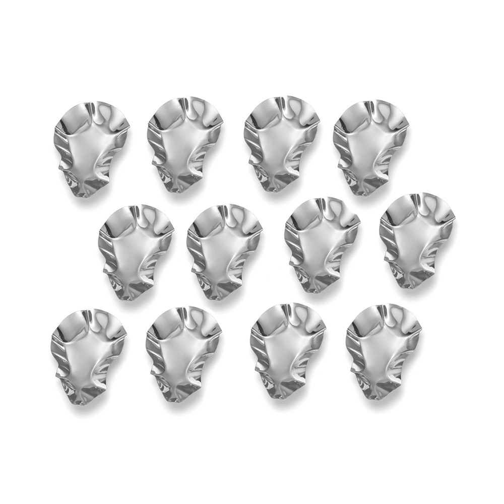 Photos - BBQ Accessory 12pk Stainless Steel Oyster Shells - Outset: Dishwasher-Safe, Grill Cookware, No Assembly Required